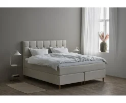 Tempur Promise Kontinentalsäng Ivory 180x200 Pro Plus SmartCool 8cm Mjuk Metallben Krom 12cm