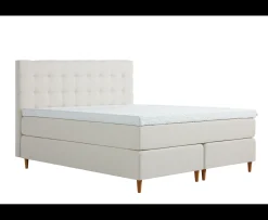 Tempur Promise Kontinentalsäng Ivory 180x200 Pro Plus SmartCool 8cm Mjuk Metallben Krom 12cm