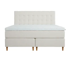 Tempur Promise Kontinentalsäng Ivory 180x200 Pro Plus SmartCool 8cm Mjuk Metallben Krom 12cm