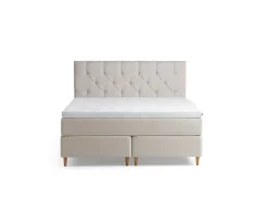 Tempur Promise Kontinentalsäng Ivory 180x200 Pro Plus SmartCool 8cm Medium Metallben Krom 12cm