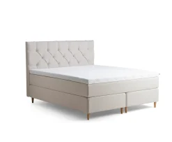 Tempur Promise Kontinentalsäng Ivory 180x200 Pro Plus SmartCool 8cm Medium Metallben Krom 12cm
