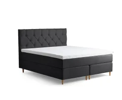 Tempur Promise Kontinentalsäng Dark Grey 180x200 Pro Plus SmartCool 8cm Mjuk Metallben Krom 12cm