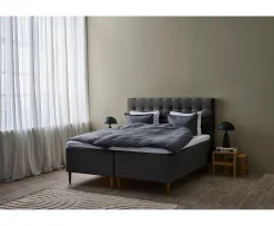 Tempur Promise Ramsäng Dark Grey 180x200 Pro Plus SmartCool 8cm Mjuk Rundat Ekben 19cm