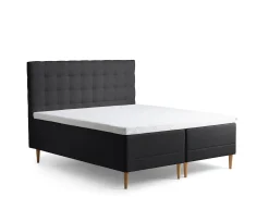 Tempur Promise Ramsäng Dark Grey 180x200 Pro Plus SmartCool 8cm Mjuk Rundat Ekben 19cm