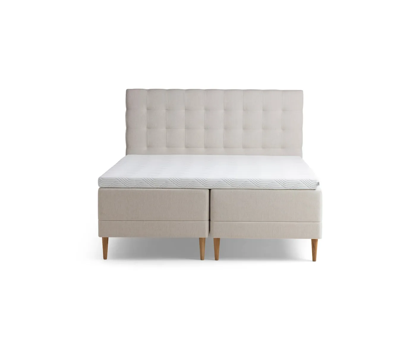Tempur Promise Ramsäng Ivory 90x200 Pro Plus SmartCool 8cm Medium Metallben Krom 19cm