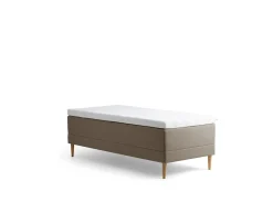 Tempur Promise Ramsäng Warm Grey 90x200 Pro Plus SmartCool 8cm Mjuk Rundat Ekben 19cm