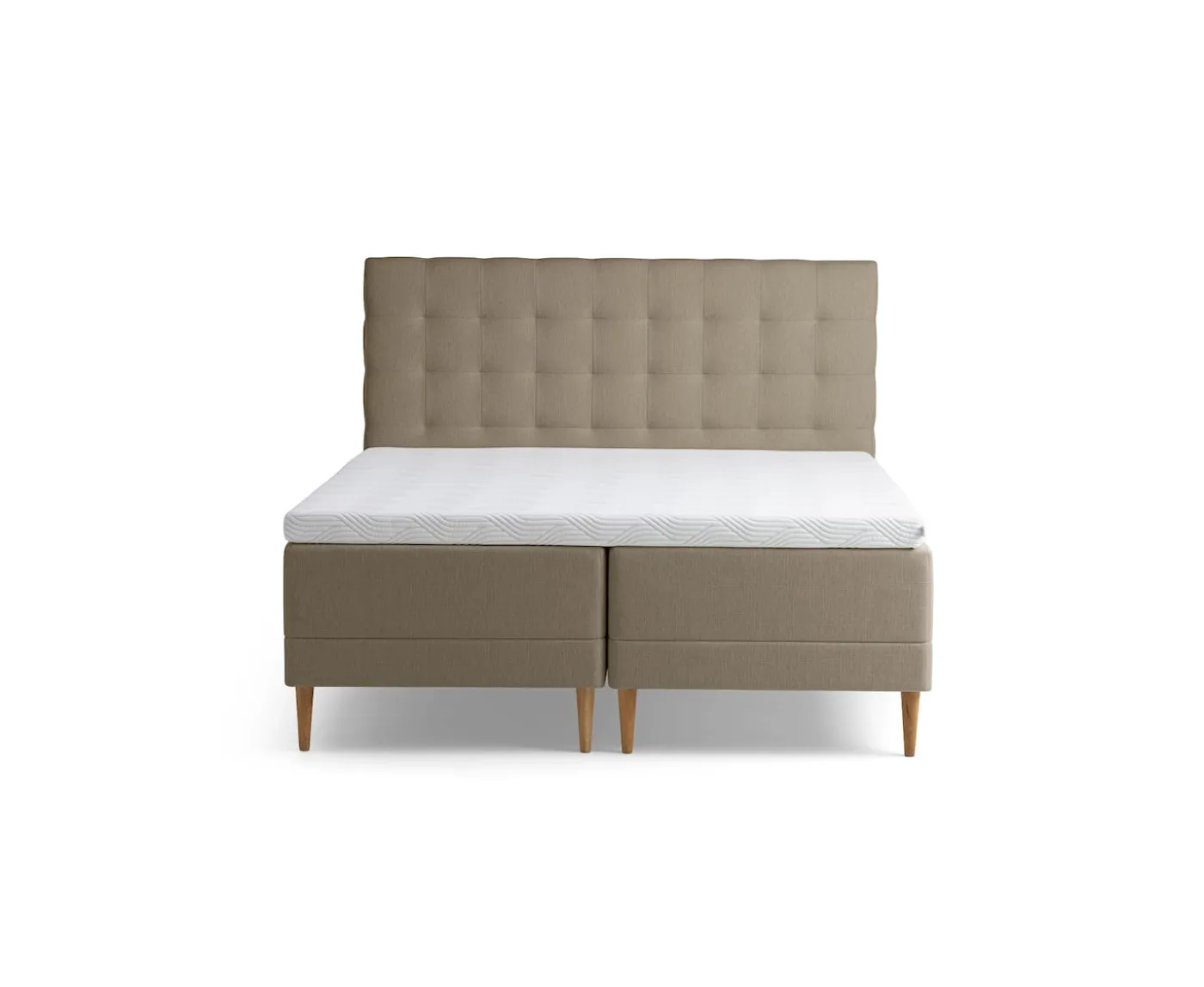Tempur Promise Ramsäng Warm Grey 180x200 ProLuxe SmartCool 10cm Mjuk Metallben Krom 19cm