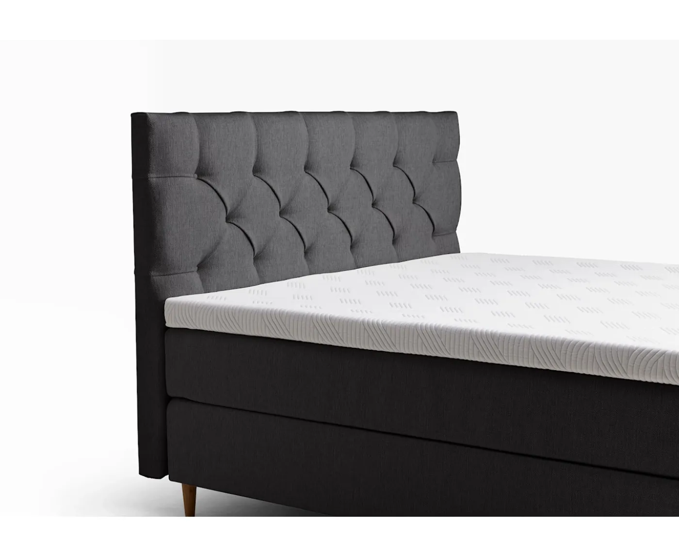 Tempur Promise Stitch Sänggavel Dark Grey 160x128