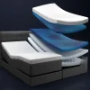 Tempur Promise Ställbar Säng Ivory 90x200 ProLuxe SmartCool 10cm Medium Rundat Ekben 19cm