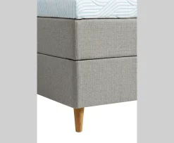 Tempur Promise Ställbar Säng Ivory 90x200 ProLuxe SmartCool 10cm Medium Rundat Ekben 19cm