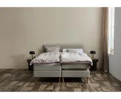 Tempur Promise Ställbar Säng Warm Grey 90x200 Pro Plus SmartCool 8cm Mjuk Rundat Ekben 19cm