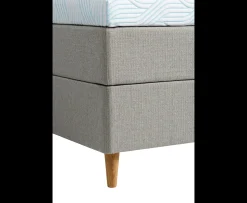 Tempur Promise Ställbar Säng Dark Grey 90x200 Pro Plus SmartCool 8cm Mjuk Rundat Ekben 19cm
