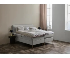 Tempur Promise Ställbar Säng Ivory 90x200 Pro Plus SmartCool 8cm Mjuk Rundat Ekben 19cm