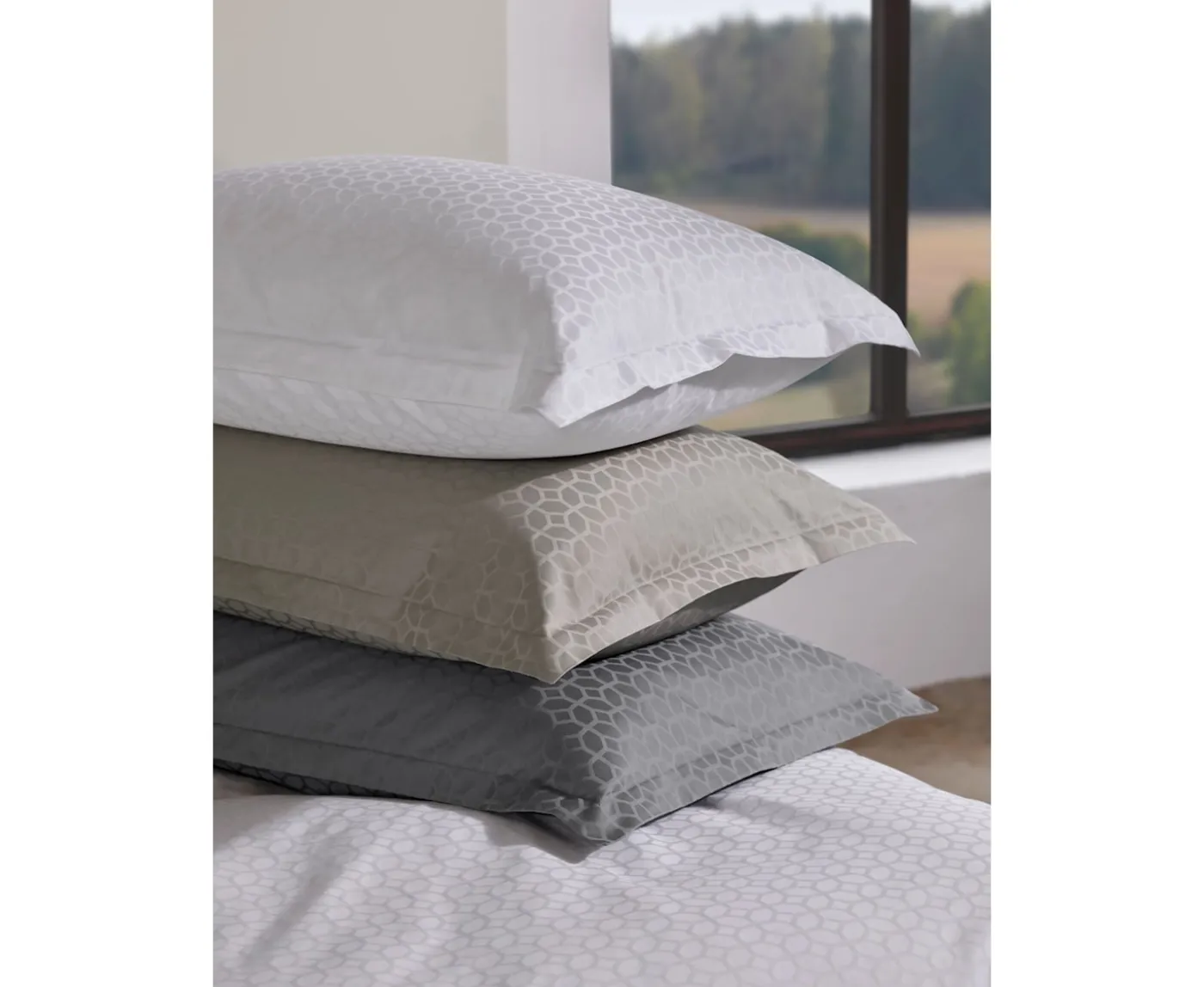 Tempur Satin Luxe Jacquard Örngott Natur 50x60