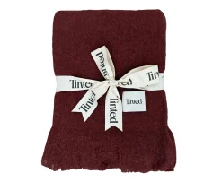 Tinted Fingal Ullpläd Solid Wine Red 130x170