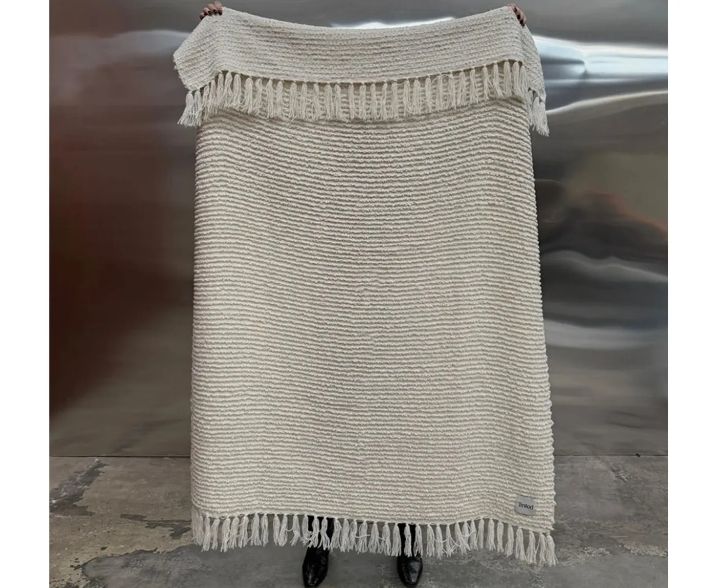 Tinted Janzen Bouclépläd Off-White 130x170