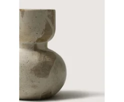 Tinted Asker Stone Ljusstake Beige 10cm