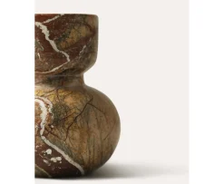 Tinted Asker Stone Ljusstake Red 10cm