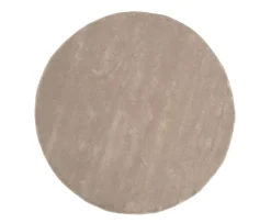Tinted Liljehok Rund Ullmatta Beige Ø300