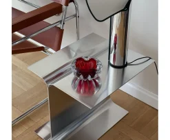 Tinted Luce Sidobord Aluminium Silver 120x24