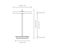 Umage Asteria Move Monochrome Portabel Bordslampa Steel