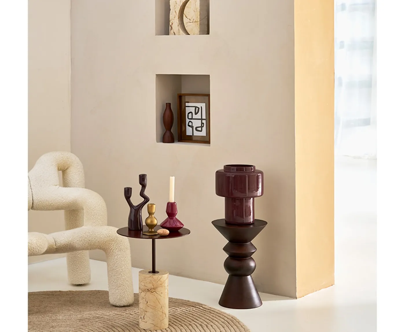 Urban Nature Culture Luova Sidobord Walnut 43cm