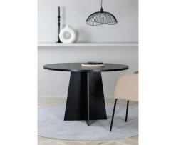 Venture Home Bootcut Matbord Svart Ø110