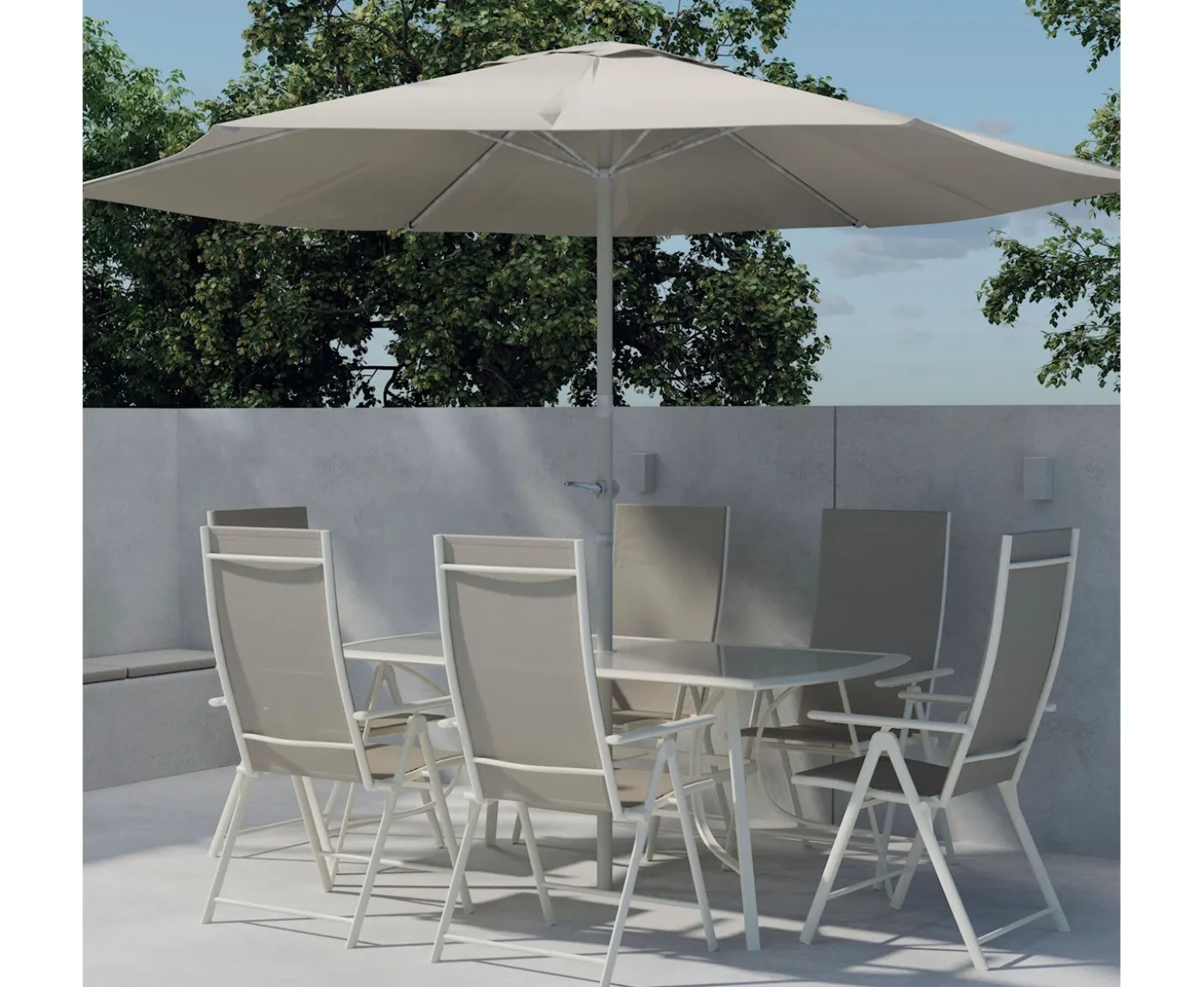 Venture Home Brekki Matgrupp Beige inkl. parasoll