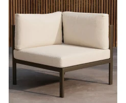 Venture Home Copacabana Hörnmodul Brown/White Bouclé