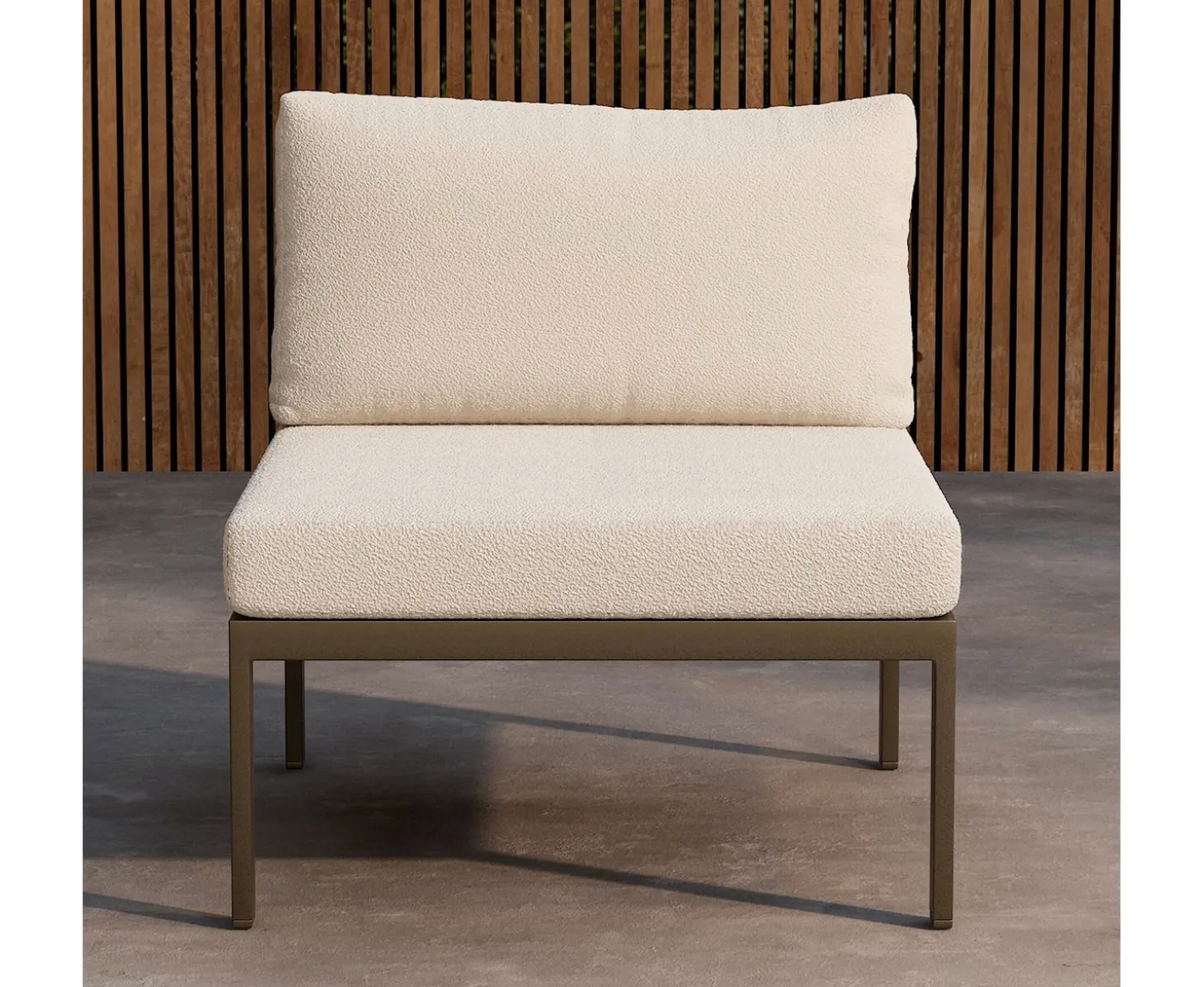 Venture Home Copacabana Mittmodul Brown/White Bouclé