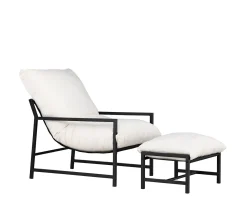 Venture Home Corso Loungestol inkl Fotpall Black/Beige