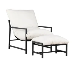 Venture Home Corso Loungestol inkl Fotpall Black/Beige