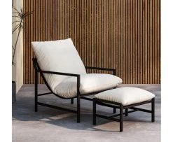 Venture Home Corso Loungestol inkl Fotpall Black/Beige