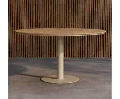 Venture Home Croft Matbord Beige/Teak Ø120