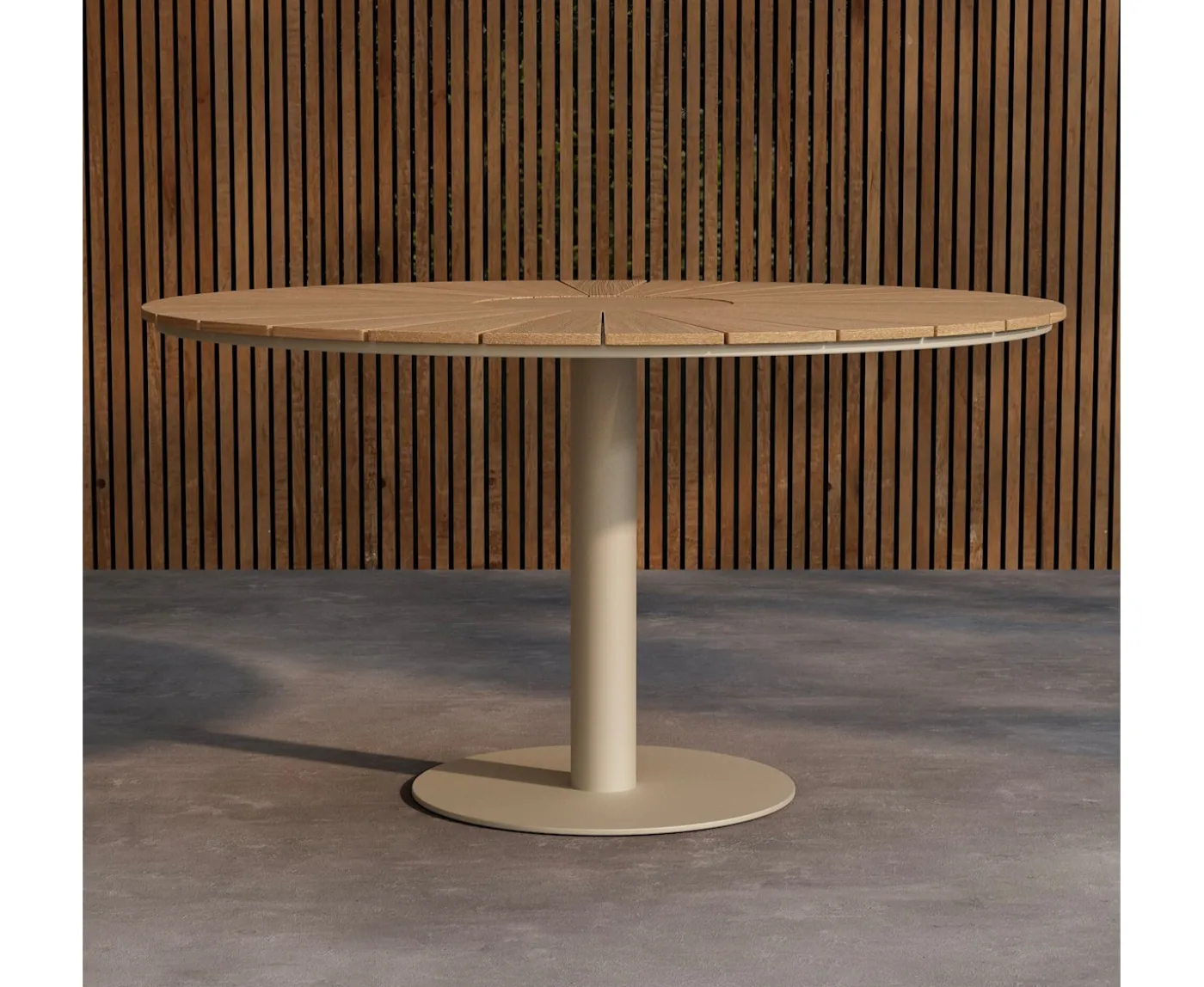 Venture Home Croft Matbord Beige/Teak Ø120