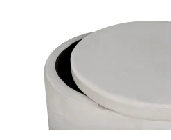 Venture Home Dunken Sittpuff Förvaring Sammet Beige