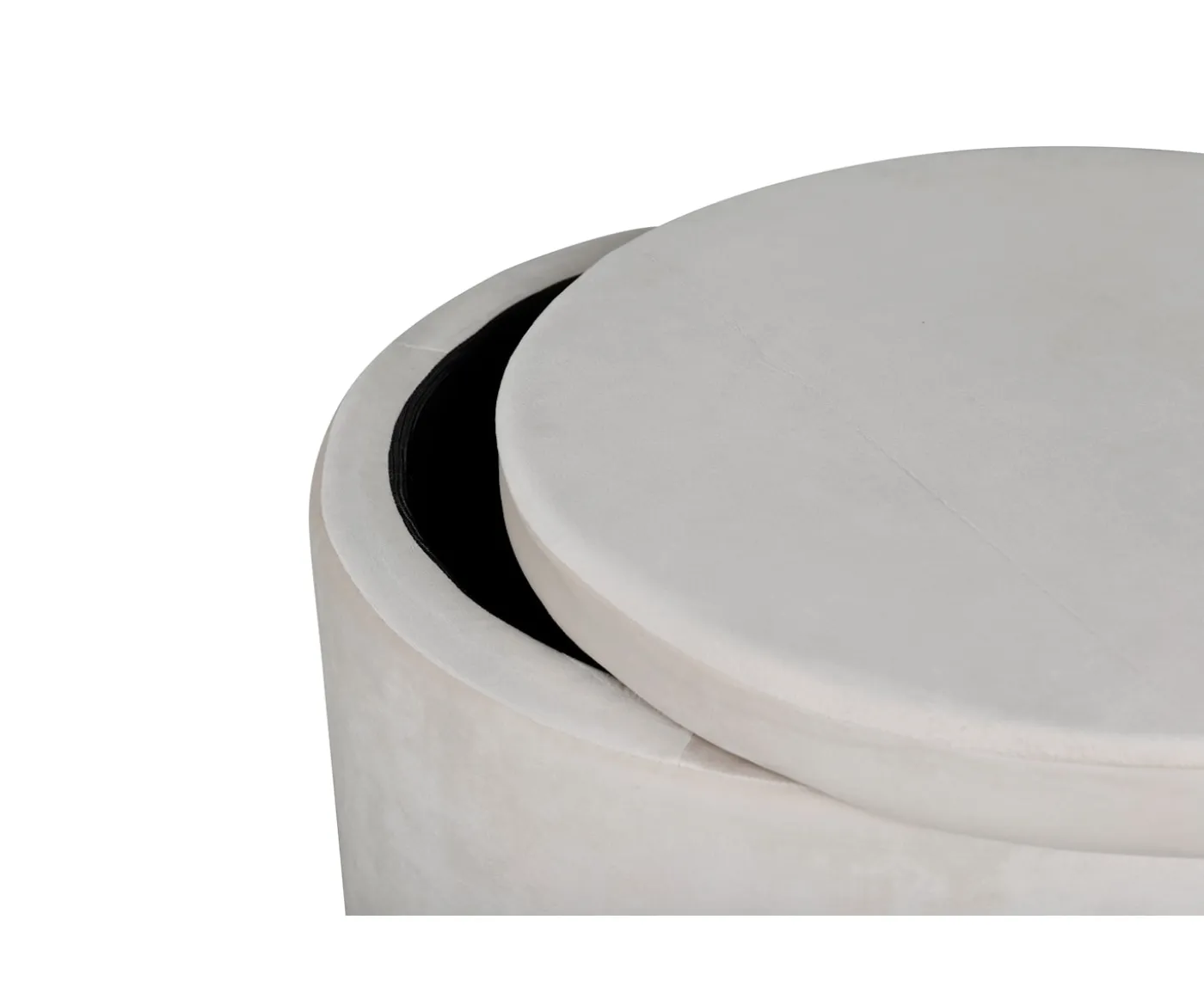 Venture Home Dunken Sittpuff Förvaring Sammet Beige