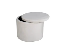 Venture Home Dunken Sittpuff Förvaring Sammet Beige