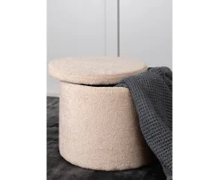 Venture Home Dunken Sittpuff Förvaring Teddy Beige