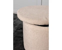 Venture Home Dunken Sittpuff Förvaring Teddy Beige