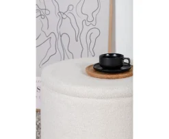 Venture Home Dunken Sittpuff Förvaring Teddy Offwhite