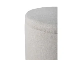 Venture Home Dunken Sittpuff Förvaring Teddy Offwhite
