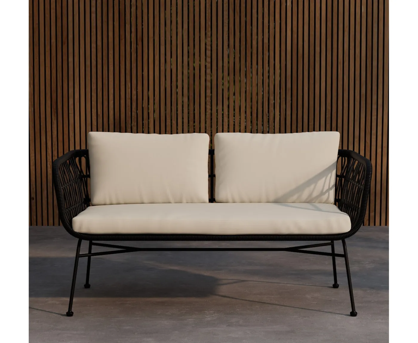 Venture Home Isola Loungesoffa Black Rattan
