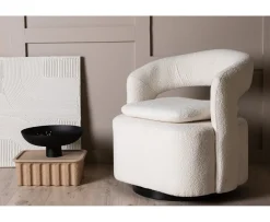 Venture Home Laurel Fåtölj Vit Boucle