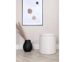Venture Home Limpen Sittpuff Förvaring Teddy Offwhite