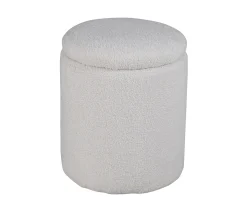 Venture Home Limpen Sittpuff Förvaring Teddy Offwhite