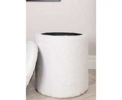 Venture Home Limpen Sittpuff Förvaring Teddy Offwhite