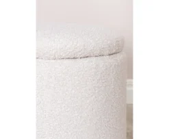 Venture Home Limpen Sittpuff Förvaring Teddy Offwhite
