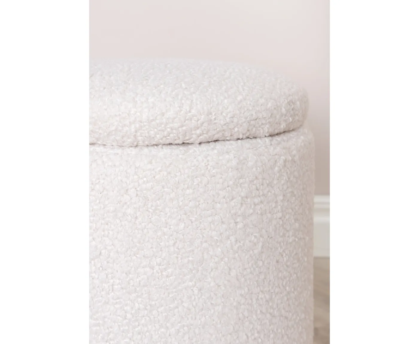 Venture Home Limpen Sittpuff Förvaring Teddy Offwhite
