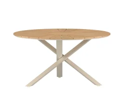 Venture Home Mexico Matbord Beige/Teak Ø140
